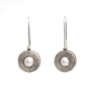 Pearl Drop Hollow Form Earrings