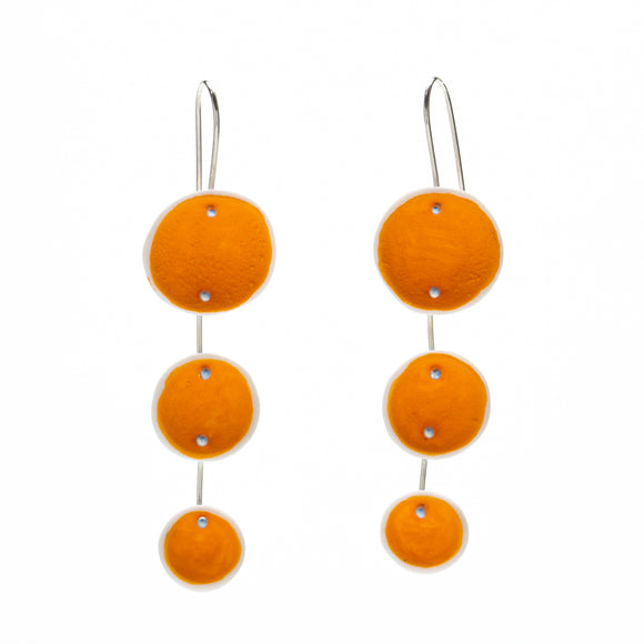 Light Orange Porcelain Pod Earrings