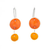Duo Pod Earrings in Mixed Orange