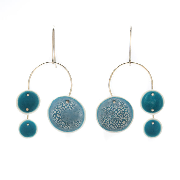 Mobile Earrings in Turquoise and Crackle