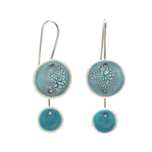 Duo Pod Dangles in Turquoise and Crackle
