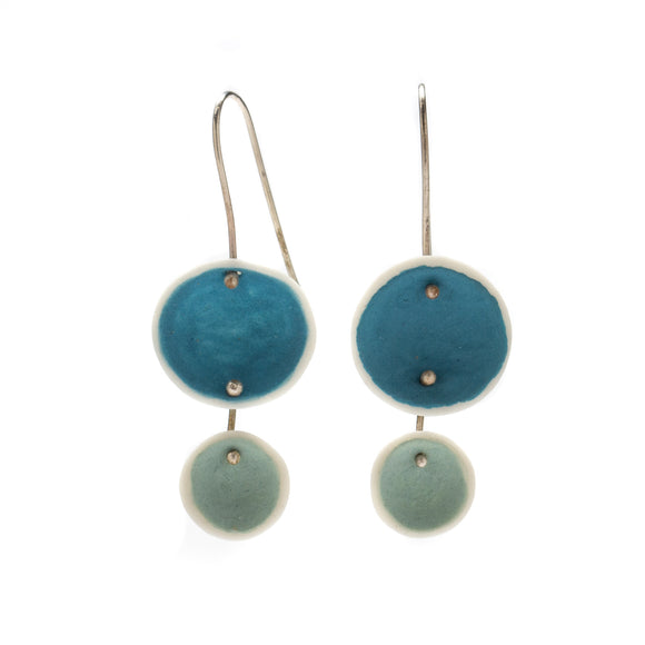 Duo Pod Dangles in Turquoise and Mint