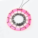 Pink Stitched Web Necklace
