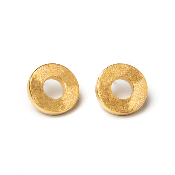 Gold Doughnut Earrings