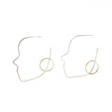 Profile Hoop Earrings in Silver and Gold-Fill