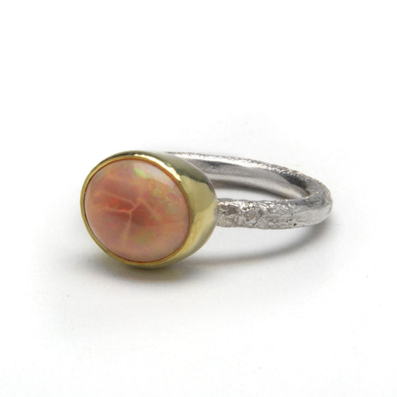 Cantera Opal Ring in Silver and Gold