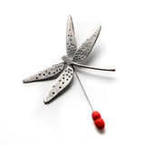 Addie Carns - Yukata Kimono Dragonfly Hat Pin and Cushion Box silver