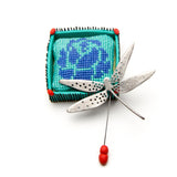 Addie Carns - Yukata Kimono Dragonfly Hat Pin and Cushion Box