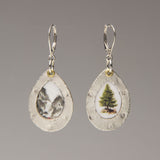 Nancy Hom  - Till I Am One with the Trees and Mountains Mask and mountain Earring Set vintage Japanese cotton