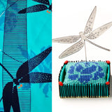 Addie Carns - Yukata Kimono Dragonfly Hat Pin and Cushion Box silver