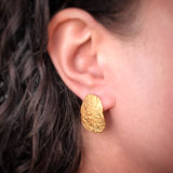 Gold Texture Earrings
