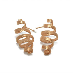 Gold Spiral Earrings
