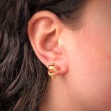 Small Gold Spiral Earrings